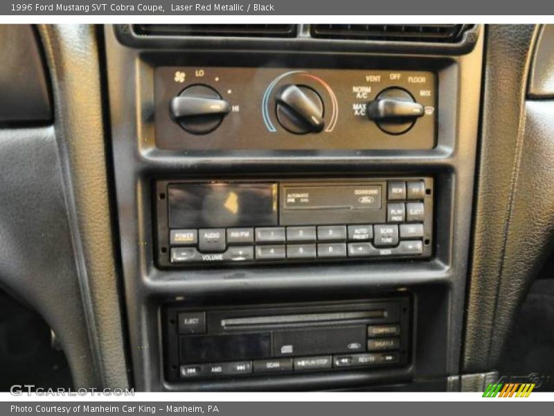 Laser Red Metallic / Black 1996 Ford Mustang SVT Cobra Coupe