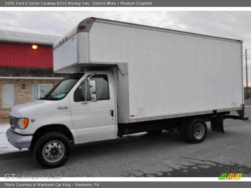 Oxford White / Medium Graphite 2000 Ford E Series Cutaway E350 Moving Van