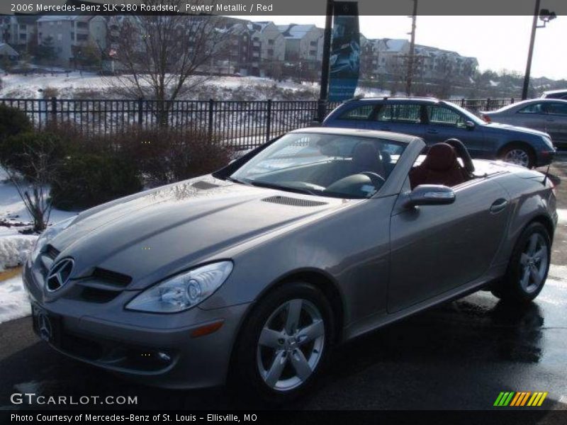Pewter Metallic / Red 2006 Mercedes-Benz SLK 280 Roadster