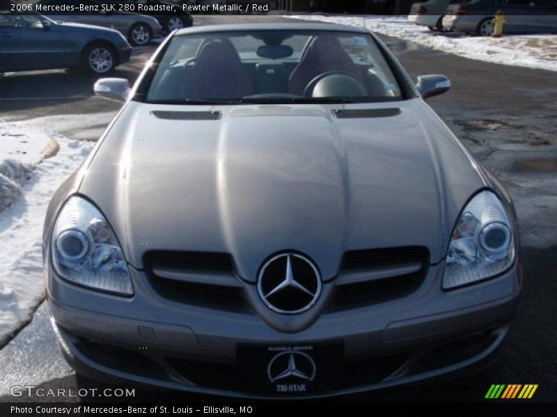 Pewter Metallic / Red 2006 Mercedes-Benz SLK 280 Roadster