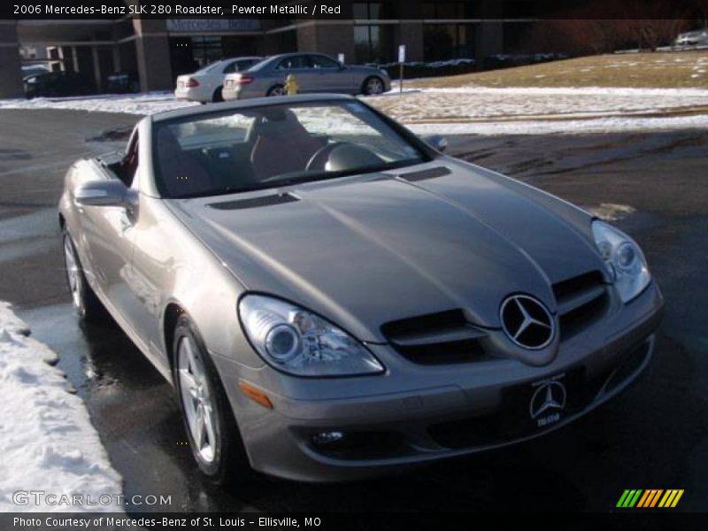Pewter Metallic / Red 2006 Mercedes-Benz SLK 280 Roadster