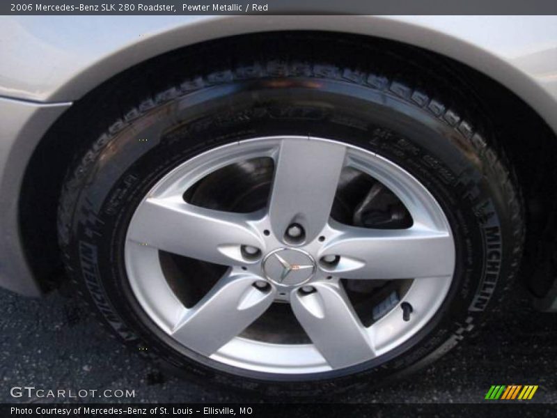 Pewter Metallic / Red 2006 Mercedes-Benz SLK 280 Roadster