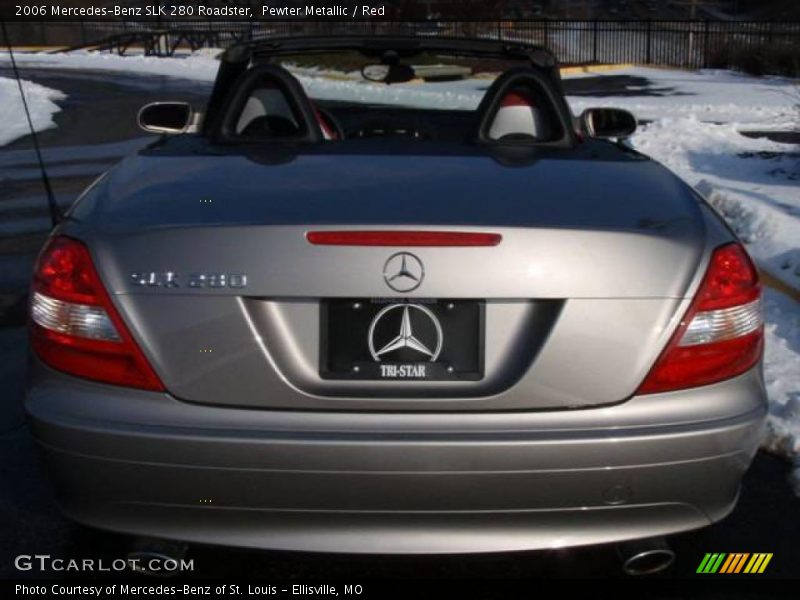 Pewter Metallic / Red 2006 Mercedes-Benz SLK 280 Roadster