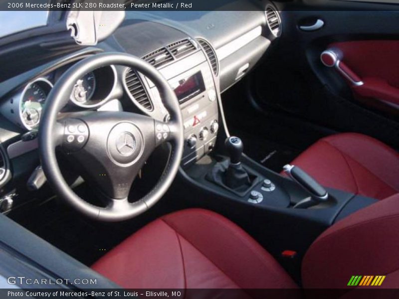 Pewter Metallic / Red 2006 Mercedes-Benz SLK 280 Roadster