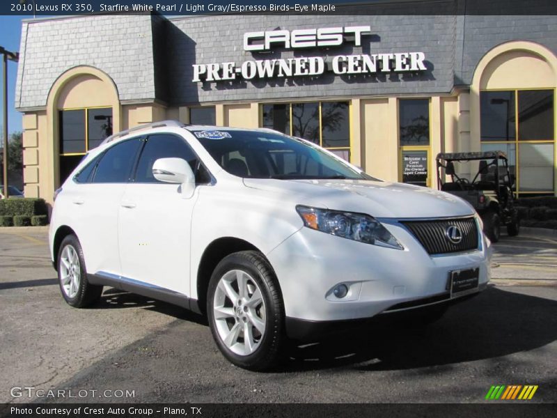 Starfire White Pearl / Light Gray/Espresso Birds-Eye Maple 2010 Lexus RX 350