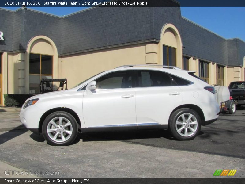 Starfire White Pearl / Light Gray/Espresso Birds-Eye Maple 2010 Lexus RX 350