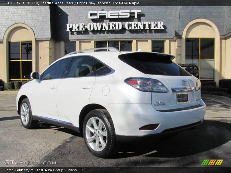 Starfire White Pearl / Light Gray/Espresso Birds-Eye Maple 2010 Lexus RX 350