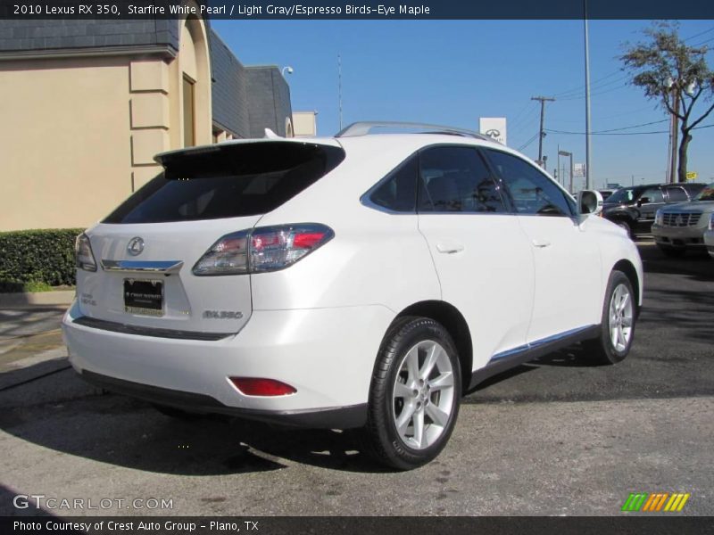 Starfire White Pearl / Light Gray/Espresso Birds-Eye Maple 2010 Lexus RX 350