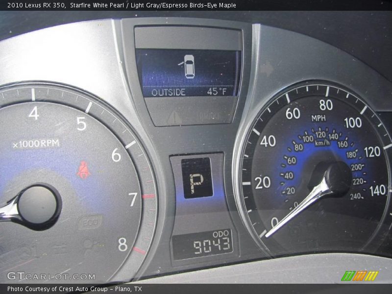 Starfire White Pearl / Light Gray/Espresso Birds-Eye Maple 2010 Lexus RX 350