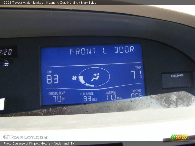 Magnetic Gray Metallic / Ivory Beige 2008 Toyota Avalon Limited