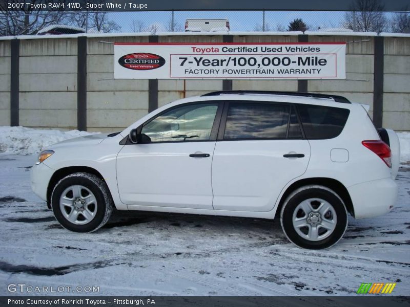 Super White / Taupe 2007 Toyota RAV4 4WD