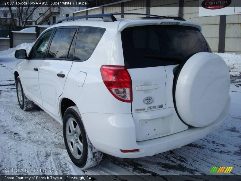 Super White / Taupe 2007 Toyota RAV4 4WD