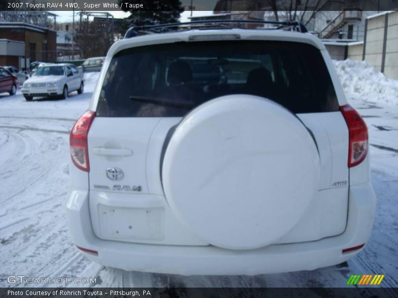 Super White / Taupe 2007 Toyota RAV4 4WD