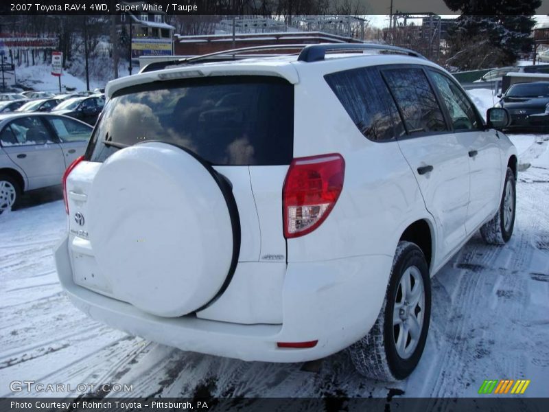 Super White / Taupe 2007 Toyota RAV4 4WD