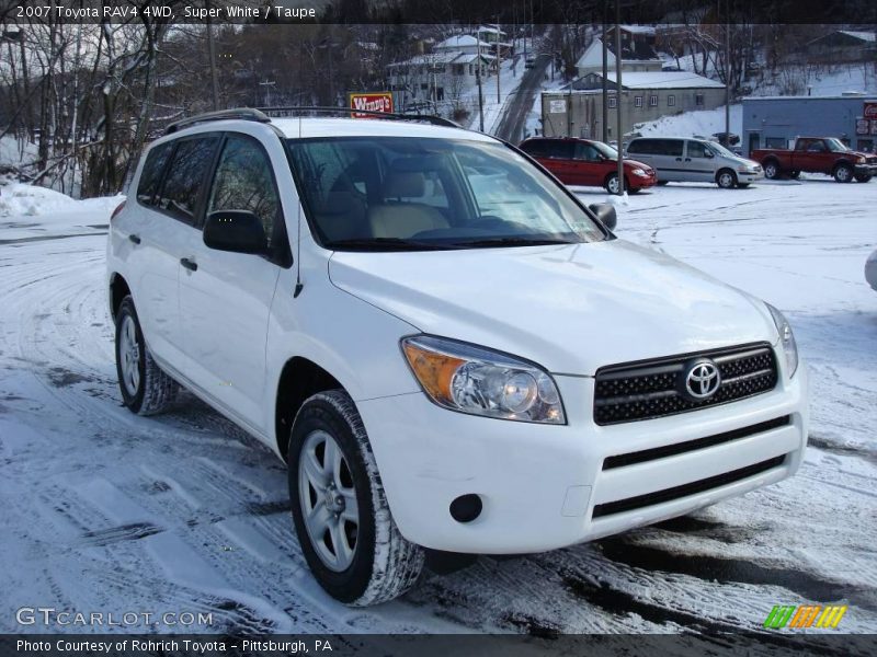 Super White / Taupe 2007 Toyota RAV4 4WD