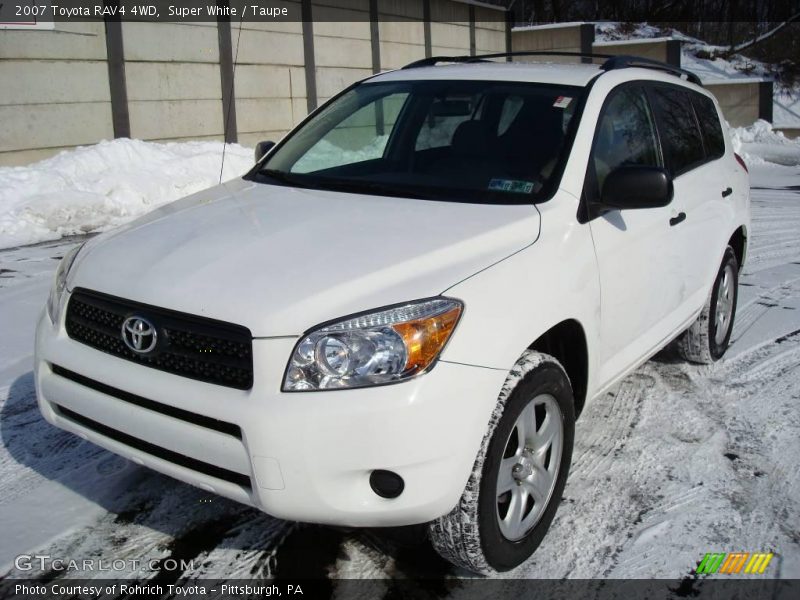 Super White / Taupe 2007 Toyota RAV4 4WD