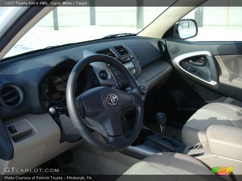 Super White / Taupe 2007 Toyota RAV4 4WD
