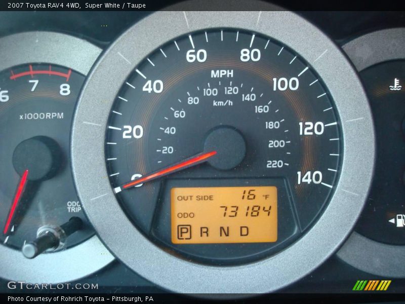 Super White / Taupe 2007 Toyota RAV4 4WD