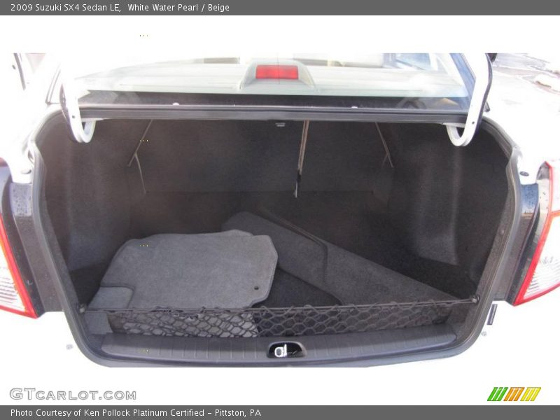 White Water Pearl / Beige 2009 Suzuki SX4 Sedan LE