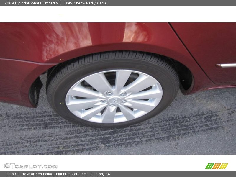 Dark Cherry Red / Camel 2009 Hyundai Sonata Limited V6