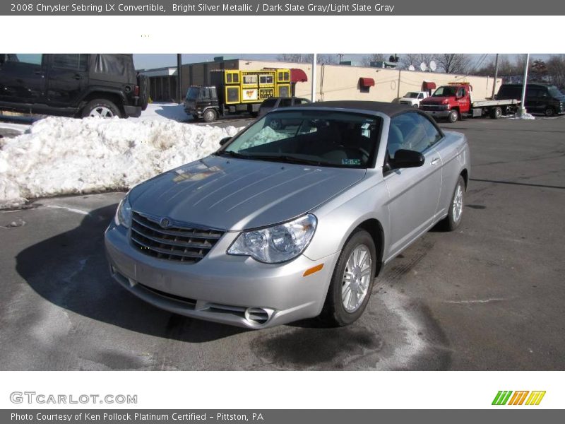 Bright Silver Metallic / Dark Slate Gray/Light Slate Gray 2008 Chrysler Sebring LX Convertible