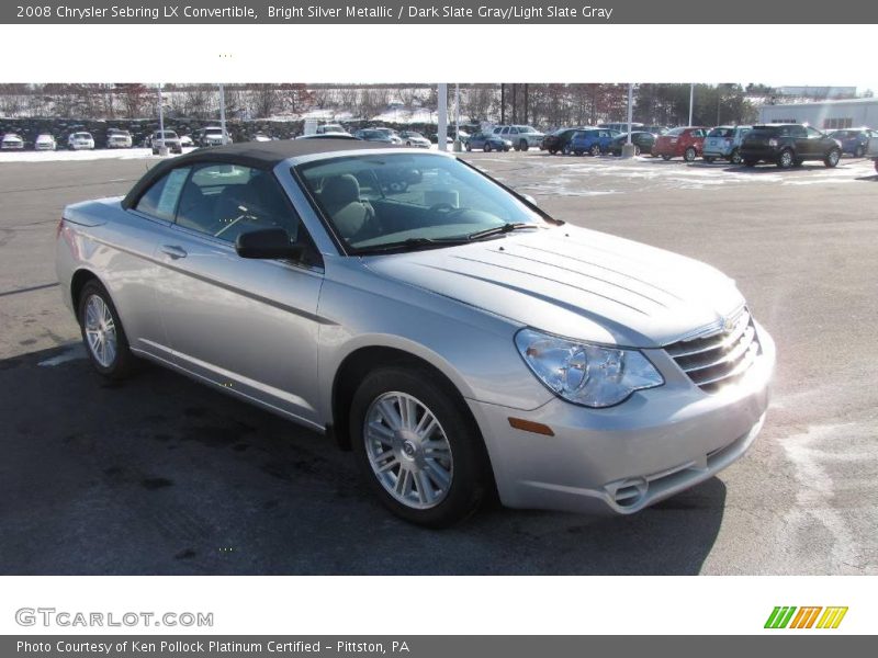 Bright Silver Metallic / Dark Slate Gray/Light Slate Gray 2008 Chrysler Sebring LX Convertible