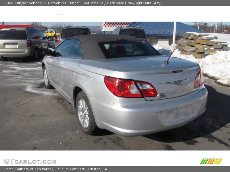 Bright Silver Metallic / Dark Slate Gray/Light Slate Gray 2008 Chrysler Sebring LX Convertible