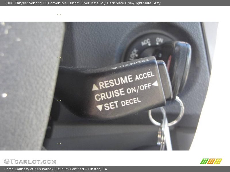 Bright Silver Metallic / Dark Slate Gray/Light Slate Gray 2008 Chrysler Sebring LX Convertible