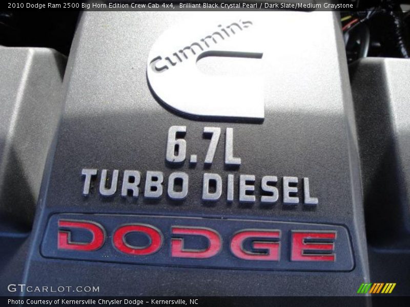 Brilliant Black Crystal Pearl / Dark Slate/Medium Graystone 2010 Dodge Ram 2500 Big Horn Edition Crew Cab 4x4
