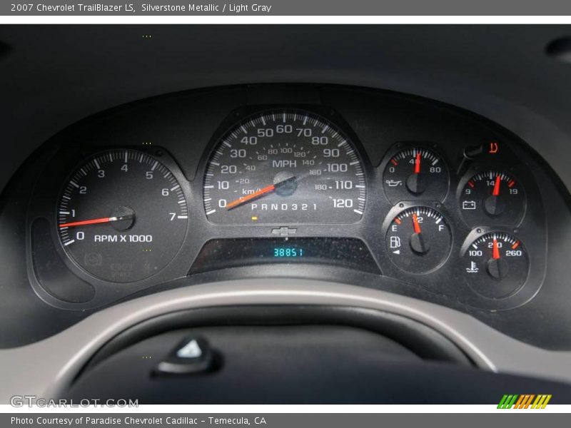 Silverstone Metallic / Light Gray 2007 Chevrolet TrailBlazer LS