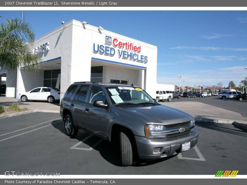 Silverstone Metallic / Light Gray 2007 Chevrolet TrailBlazer LS