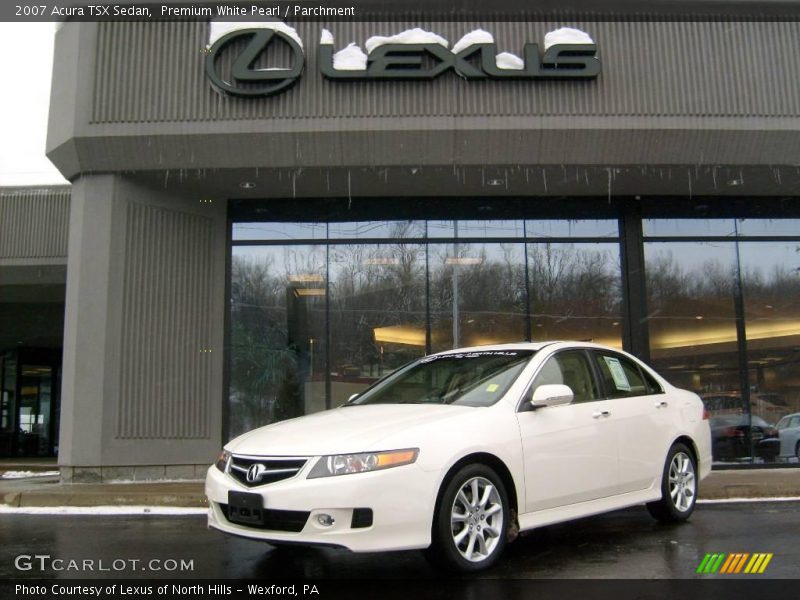 Premium White Pearl / Parchment 2007 Acura TSX Sedan