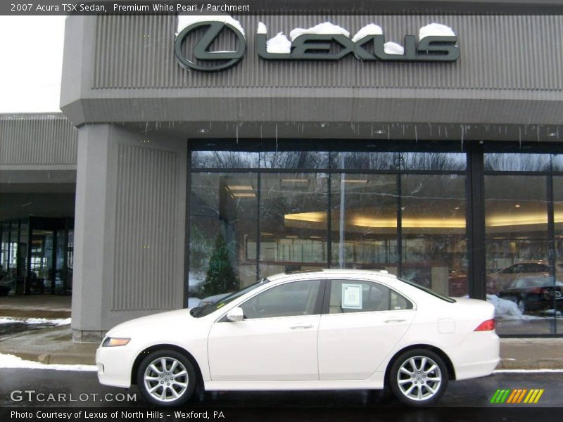 Premium White Pearl / Parchment 2007 Acura TSX Sedan