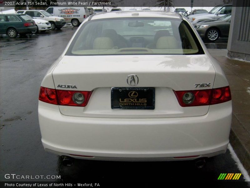 Premium White Pearl / Parchment 2007 Acura TSX Sedan