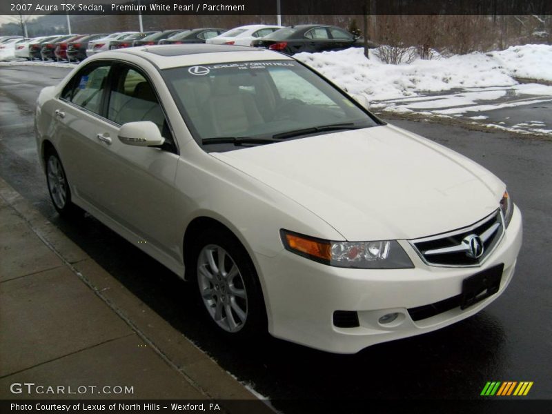 Premium White Pearl / Parchment 2007 Acura TSX Sedan