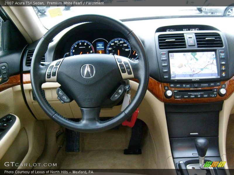 Premium White Pearl / Parchment 2007 Acura TSX Sedan