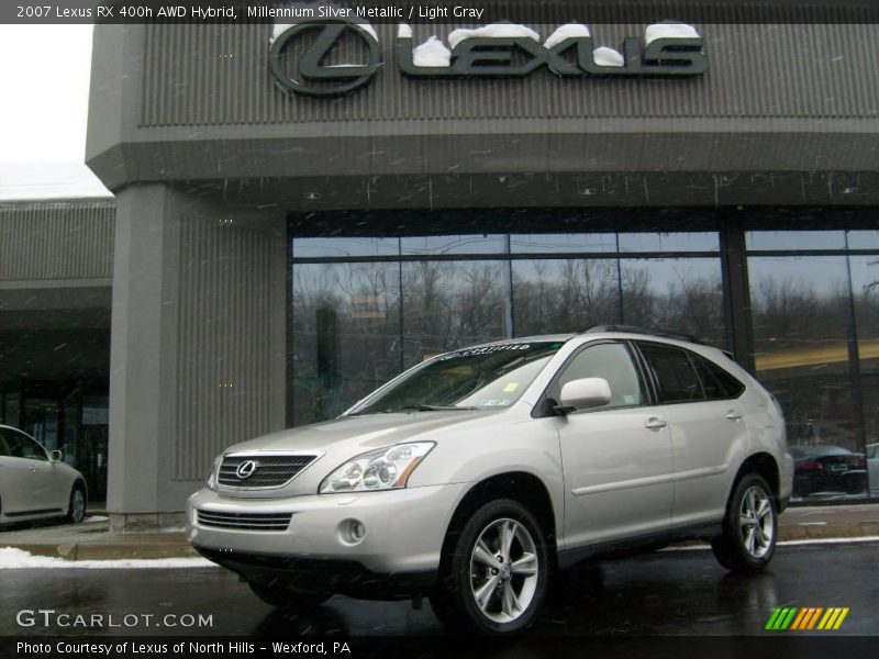 Millennium Silver Metallic / Light Gray 2007 Lexus RX 400h AWD Hybrid