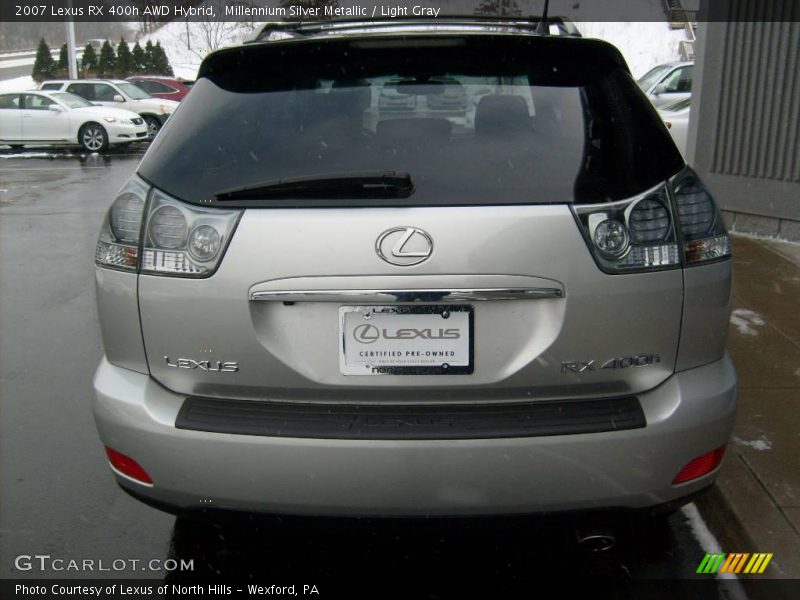 Millennium Silver Metallic / Light Gray 2007 Lexus RX 400h AWD Hybrid