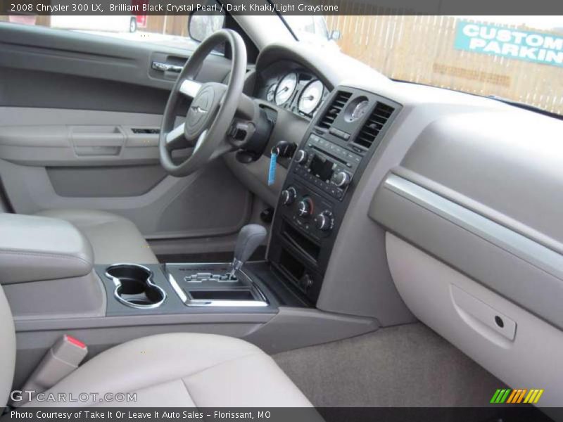 Brilliant Black Crystal Pearl / Dark Khaki/Light Graystone 2008 Chrysler 300 LX