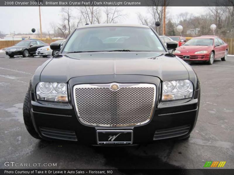 Brilliant Black Crystal Pearl / Dark Khaki/Light Graystone 2008 Chrysler 300 LX