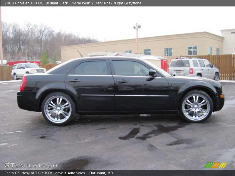 Brilliant Black Crystal Pearl / Dark Khaki/Light Graystone 2008 Chrysler 300 LX