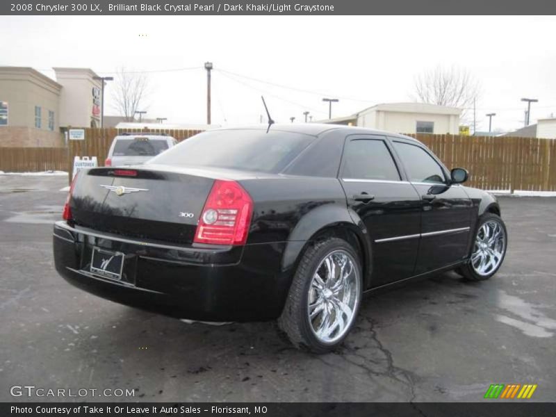 Brilliant Black Crystal Pearl / Dark Khaki/Light Graystone 2008 Chrysler 300 LX