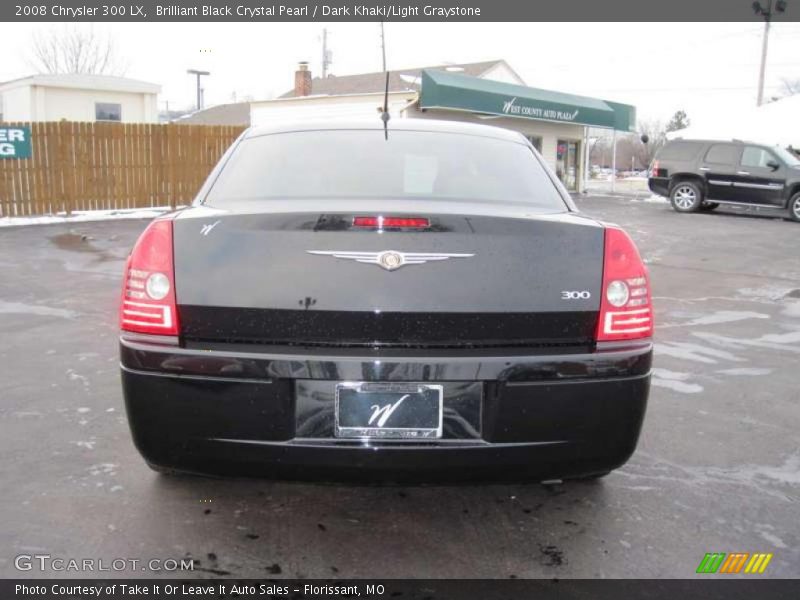 Brilliant Black Crystal Pearl / Dark Khaki/Light Graystone 2008 Chrysler 300 LX