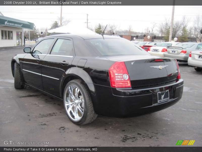 Brilliant Black Crystal Pearl / Dark Khaki/Light Graystone 2008 Chrysler 300 LX