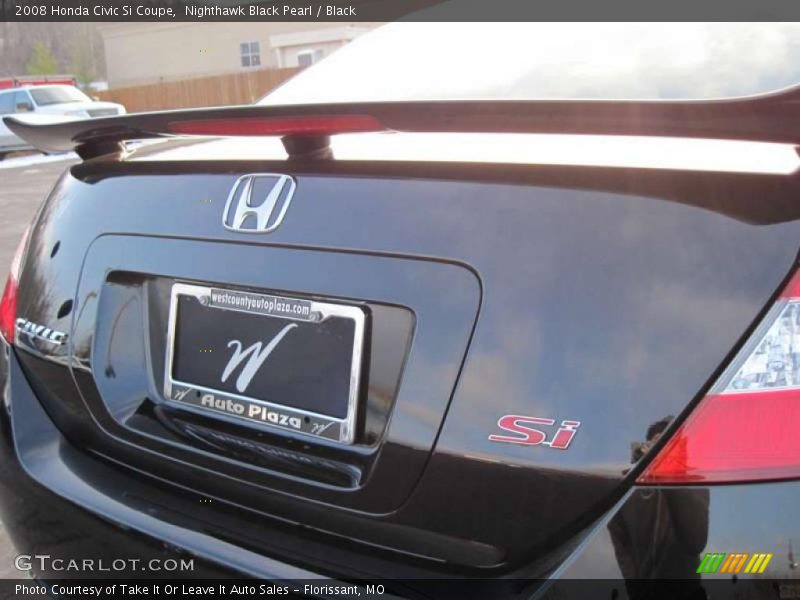 Nighthawk Black Pearl / Black 2008 Honda Civic Si Coupe