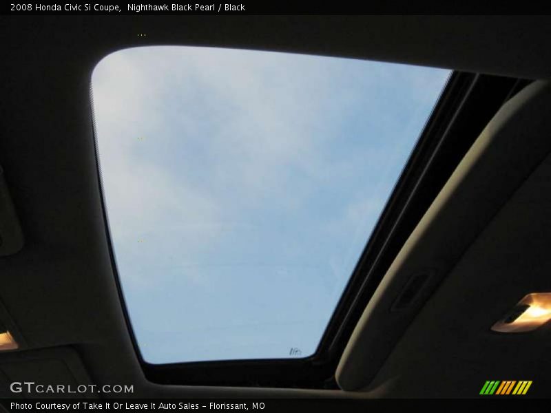 Nighthawk Black Pearl / Black 2008 Honda Civic Si Coupe