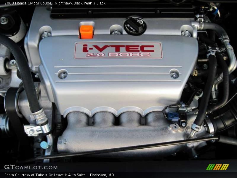 Nighthawk Black Pearl / Black 2008 Honda Civic Si Coupe