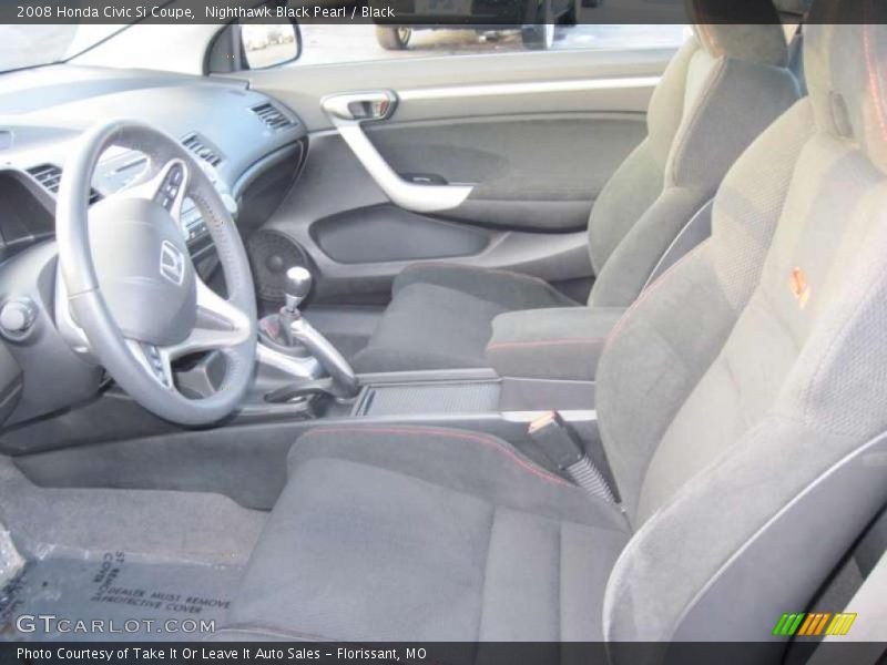 Nighthawk Black Pearl / Black 2008 Honda Civic Si Coupe
