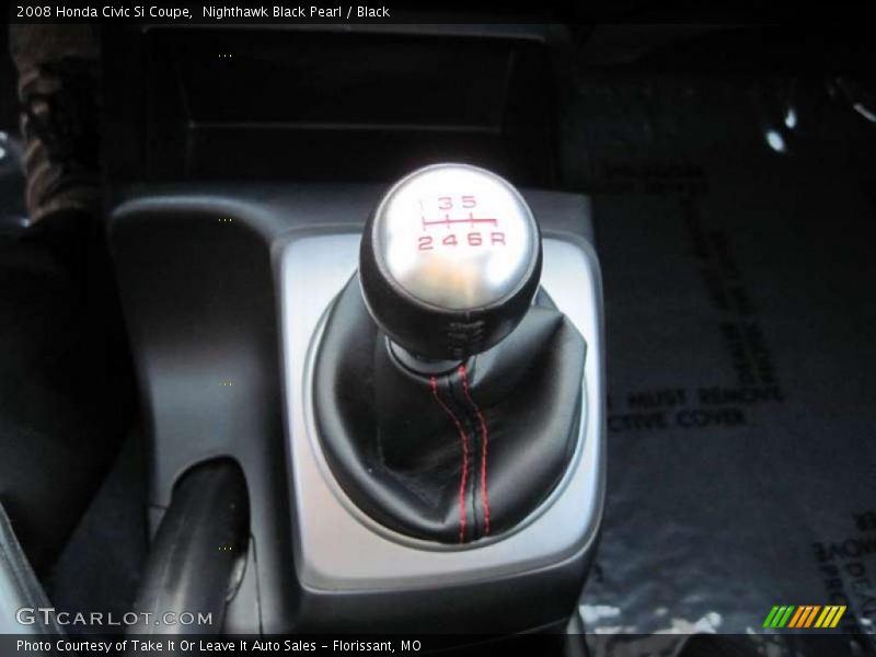 Nighthawk Black Pearl / Black 2008 Honda Civic Si Coupe