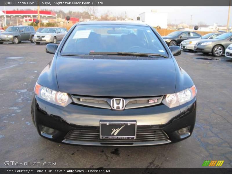 Nighthawk Black Pearl / Black 2008 Honda Civic Si Coupe